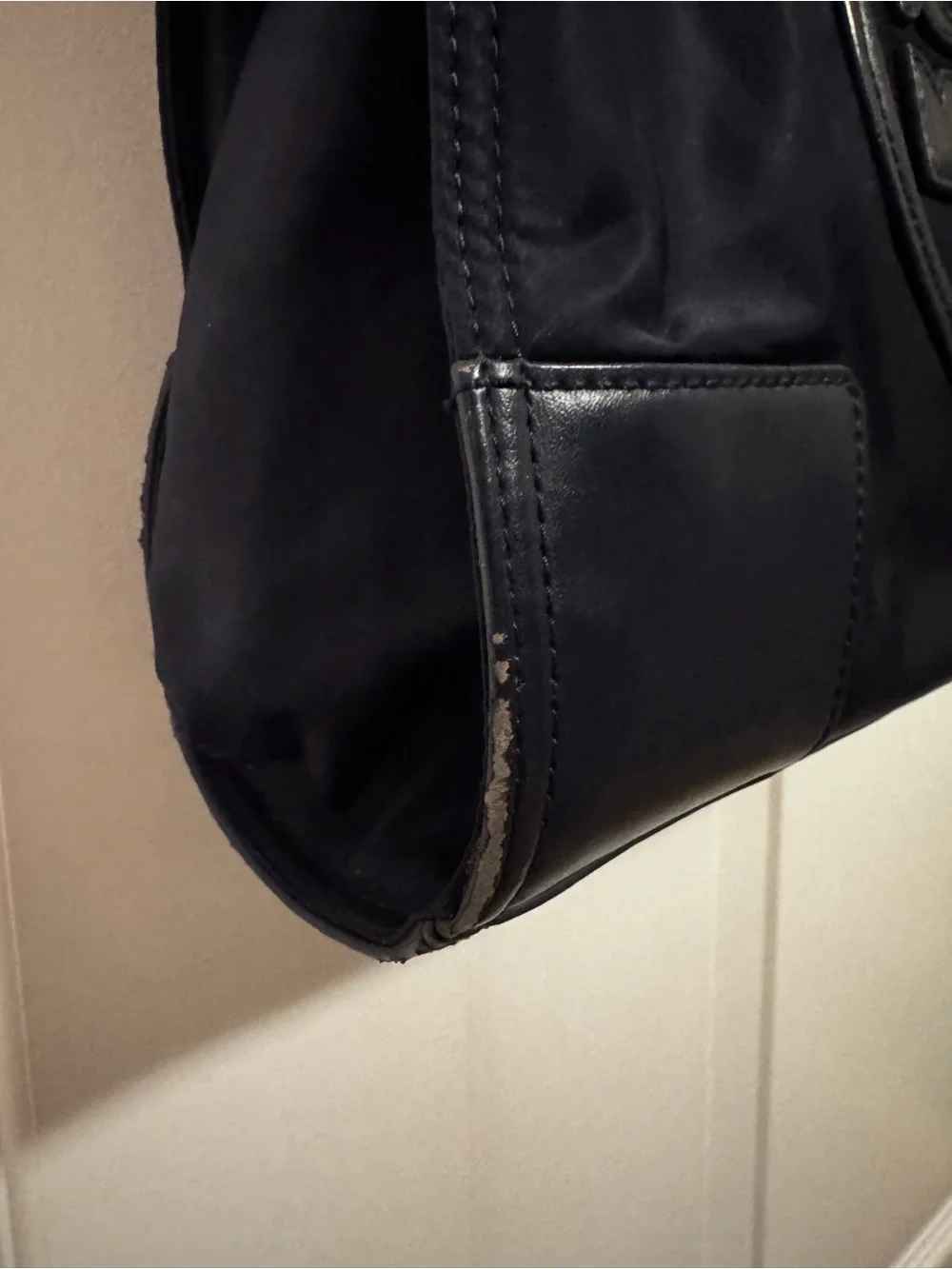 Tory Burch Navy Nylon Tote with Raised Logo